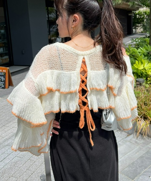 「HELLO.SANFRANCISCO」 長袖ニット ONE SIZE オフホワイト レディース_画像4