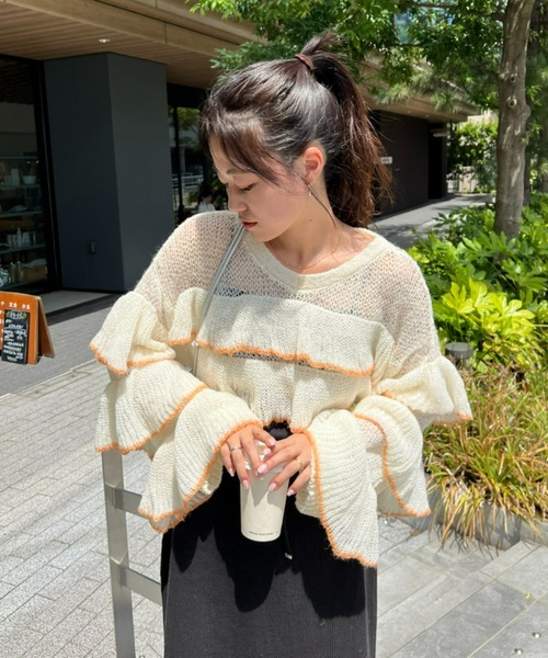 「HELLO.SANFRANCISCO」 長袖ニット ONE SIZE オフホワイト レディース_画像5