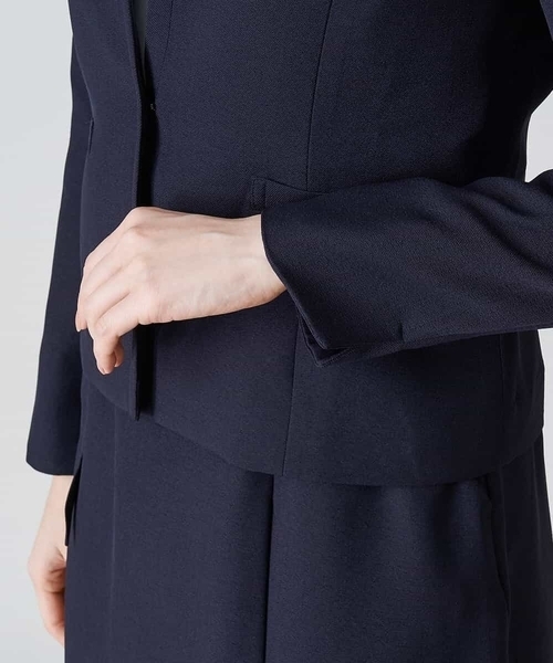 「OFUON le MK」 ノーカラージャケット 38 ベージュ レディース_画像5