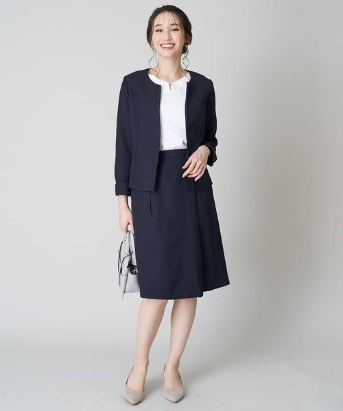 「OFUON le MK」 ノーカラージャケット 38 ベージュ レディース_画像6