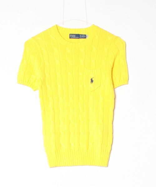 【タグ付き未使用】ローレンラルフローレン ケーブルニット ショートスリーブ XS タグ付き未使用】ローレンラルフローレン ケーブルニット ショート