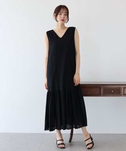 「BLUEEAST」 ノースリーブワンピース MEDIUM ブラック レディース_画像2