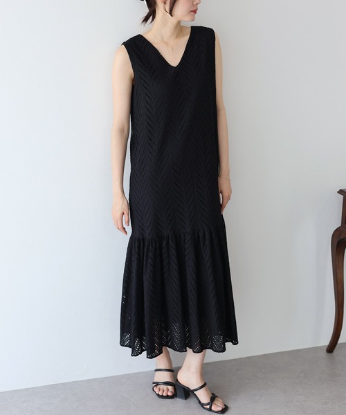 「BLUEEAST」 ノースリーブワンピース MEDIUM ブラック レディース_画像5