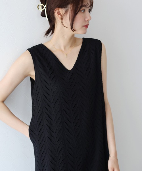 「BLUEEAST」 ノースリーブワンピース MEDIUM ブラック レディース_画像7
