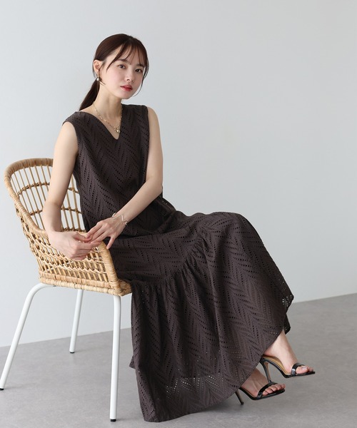 「BLUEEAST」 ノースリーブワンピース MEDIUM ブラック レディース_画像9