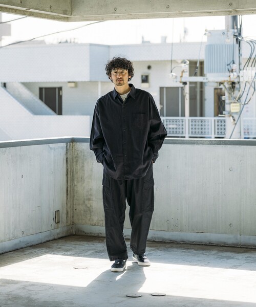 「HINSON」 カーゴパンツ MEDIUM ブラック メンズ_画像3