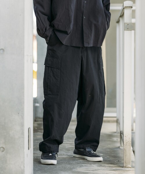 「HINSON」 カーゴパンツ MEDIUM ブラック メンズ_画像7