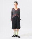 ワイドパンツ ハーフパンツ チノパン 短パン ...の詳細画像3