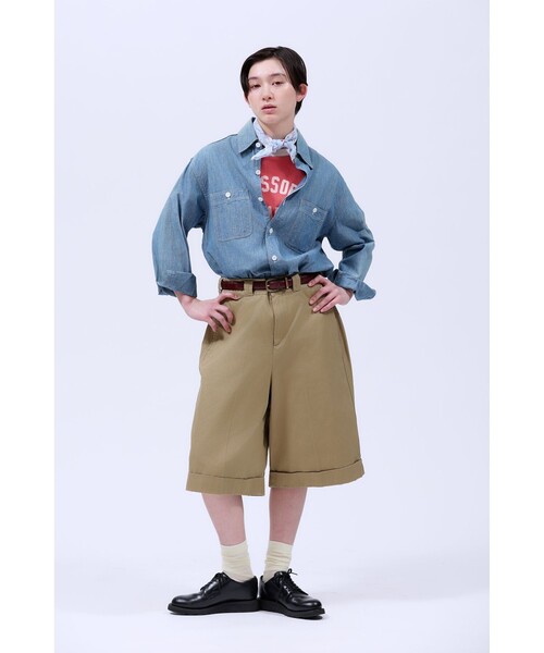 BEAMS BOY（ビームス ボーイ） ワイドパンツ ハーフパンツ チノパン