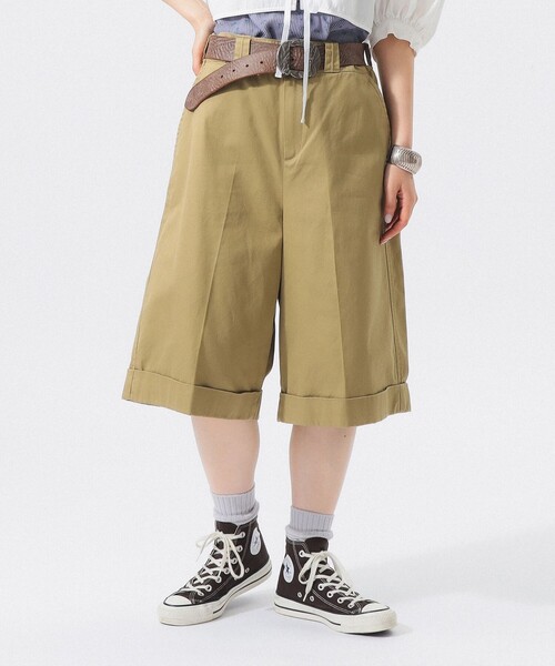 BEAMS BOY（ビームス ボーイ） ワイドパンツ ハーフパンツ チノパン