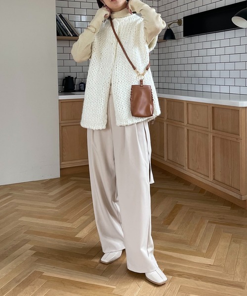 CAPRICIEUX LE'MAGE ベスト CAPRICIEUX LE'MAGE（カプリシューレマージュ） ニットベスト FREE