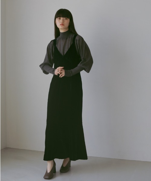 「CASA FLINE」 長袖ニット FREE チャコールグレー レディース_画像5