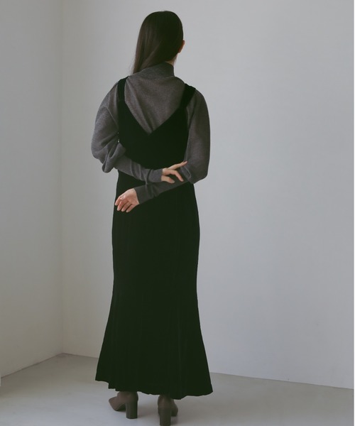 「CASA FLINE」 長袖ニット FREE チャコールグレー レディース_画像6