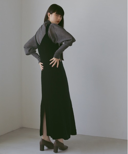 「CASA FLINE」 長袖ニット FREE チャコールグレー レディース_画像7