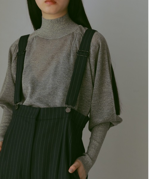 「CASA FLINE」 長袖ニット FREE チャコールグレー レディース_画像8