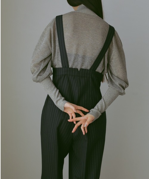 「CASA FLINE」 長袖ニット FREE チャコールグレー レディース_画像9
