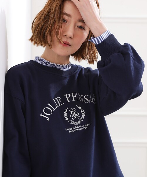 grove（グローブ） トレーナー スウェット 刺繍ロゴ裏毛スウェットプル