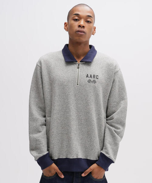 AVIREX（アヴィレックス） トレーナー スウェット 「A.A.R.C」HALF ZIP 