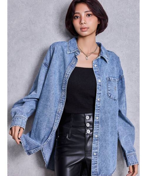 GAUDI JEANS ダークデニム シャツ Nudie Jeans（ヌーディージーンズ） シャツ George / デニムシャツ