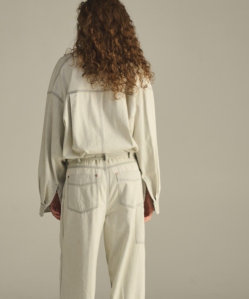 「kha:ki」 デニムジャケット 2 グレー レディース_画像4