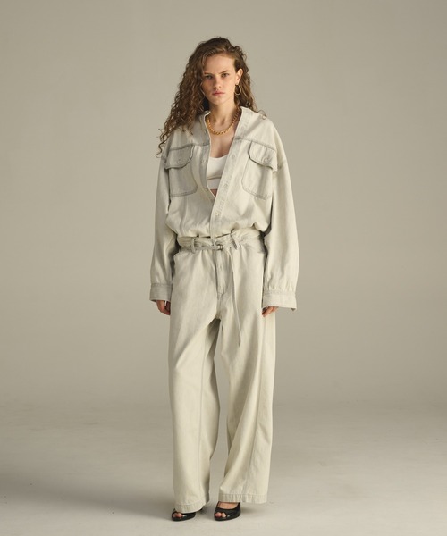 「kha:ki」 デニムジャケット 2 グレー レディース_画像8