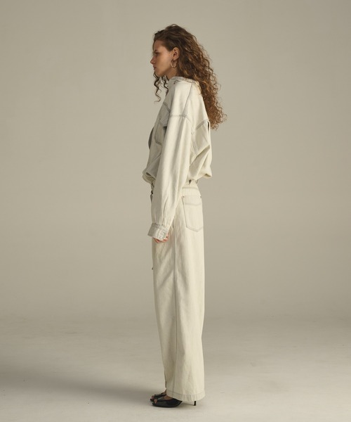 「kha:ki」 デニムジャケット 2 グレー レディース_画像9