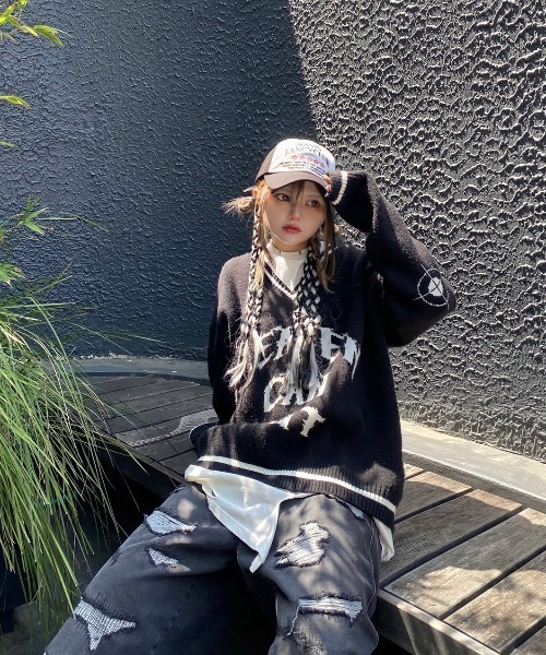 「XU」 「glamour」デニムパンツ M ブラック メンズ_画像3