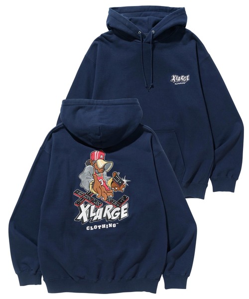 「XLARGE」 プルオーバーパーカー X-LARGE ネイビー メンズ