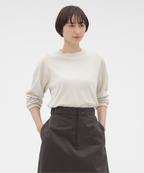 MHL.（エムエイチエル） tシャツ FINE COTTON RIB JERSEY レディース
