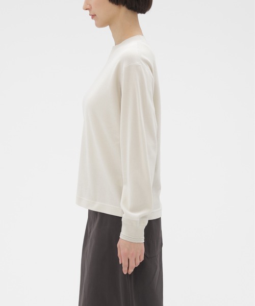 MHL.（エムエイチエル） tシャツ FINE COTTON RIB JERSEY レディース
