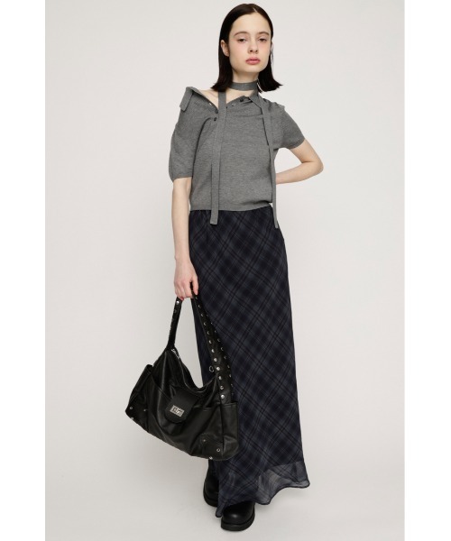 スカート SHEER CHECK SKIRT シアーチェックスカート 春服の画像