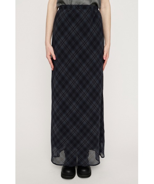 スカート SHEER CHECK SKIRT シアーチェックスカート 春服の画像