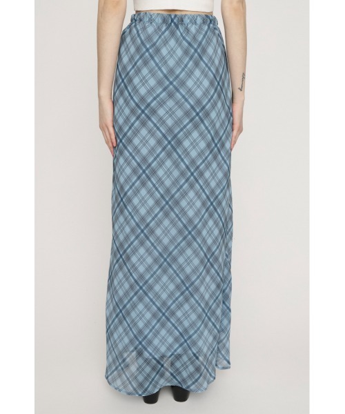 スカート SHEER CHECK SKIRT シアーチェックスカート 春服の画像