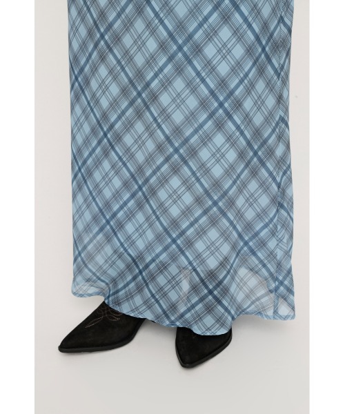 SLY（スライ） スカート SHEER CHECK SKIRT シアーチェックスカート 春