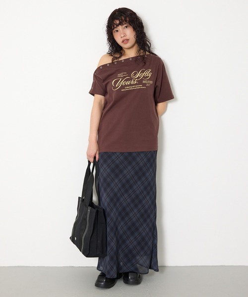 SLY（スライ） スカート SHEER CHECK SKIRT シアーチェックスカート 春