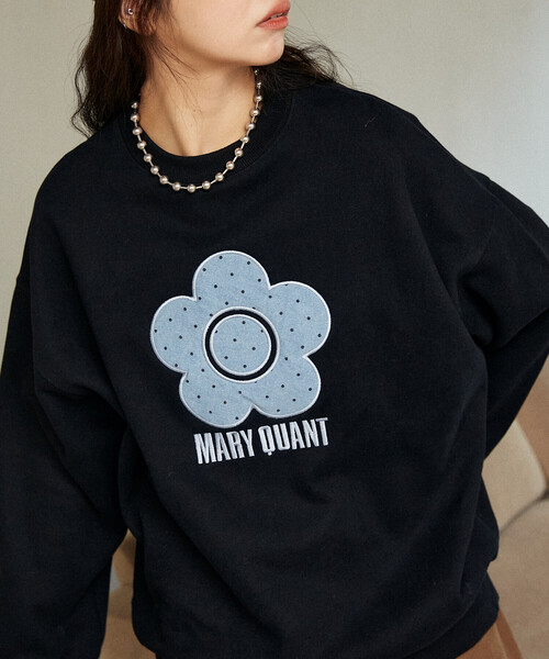 「PUBLUX」 スウェットカットソー「MARY QUANTコラボ」 フリ- グレー レディース_画像2