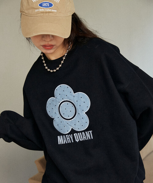 「PUBLUX」 スウェットカットソー「MARY QUANTコラボ」 フリ- グレー レディース_画像3