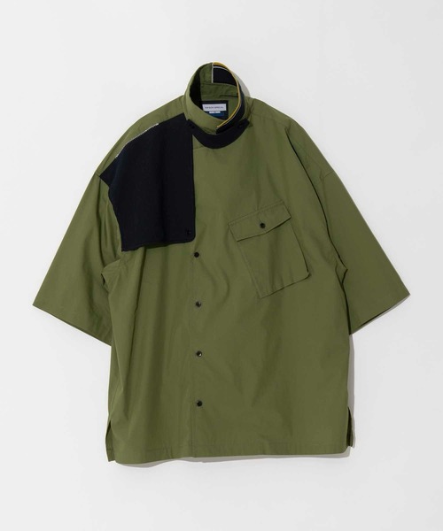 メゾンスペシャル 25ss 切替ニット ナイロン 半袖シャツ 1 MAISON SPECIAL（メゾンスペシャル） 半袖シャツ 2 ブラック