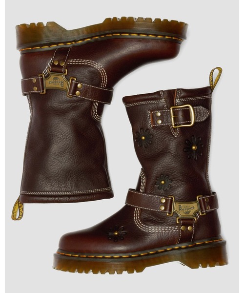 【美品/完売品】ドクターマーチン TERESA エンジニアブーツ　UK8 Dr.Martens（ドクターマーチン） ブーツ ANISTONE HI フラワー リガー
