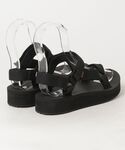「Teva」 ヒールサンダル 22cm ブラッ...の詳細画像1