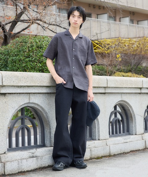 kuros'（クロス） シャツ 半袖 「kuros'オリジナル」オープンカラー