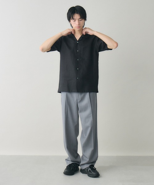 kuros'（クロス） シャツ 半袖 「kuros'オリジナル」オープンカラー