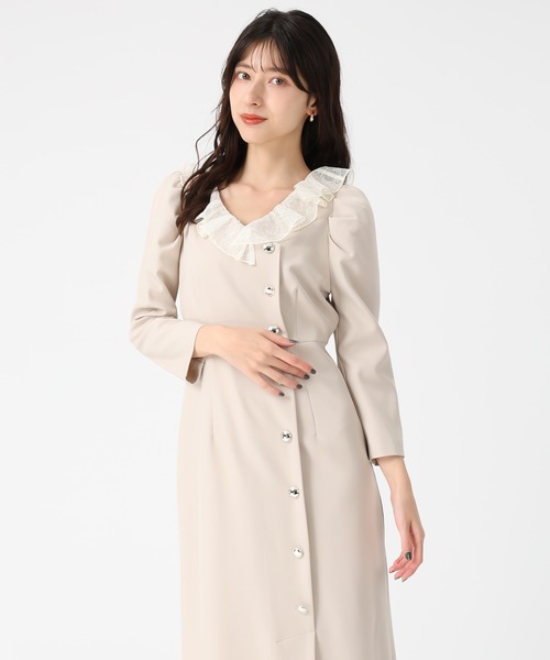 「31 Sons de mode」 長袖ワンピース M ブラウン レディースの画像