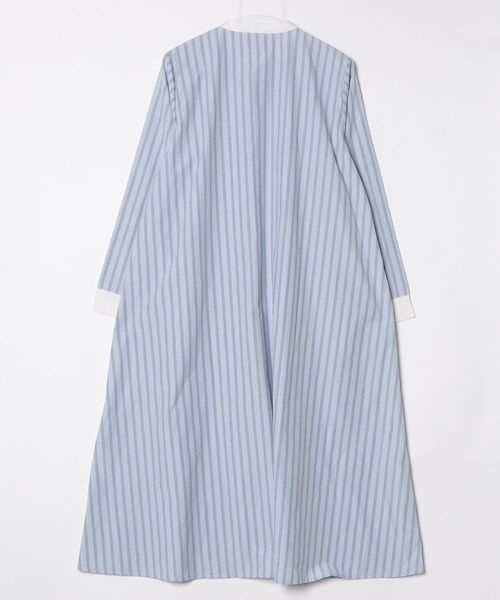 「Sunny clouds」 ストライプ柄長袖ワンピース X-LARGE ブルー レディース_画像2