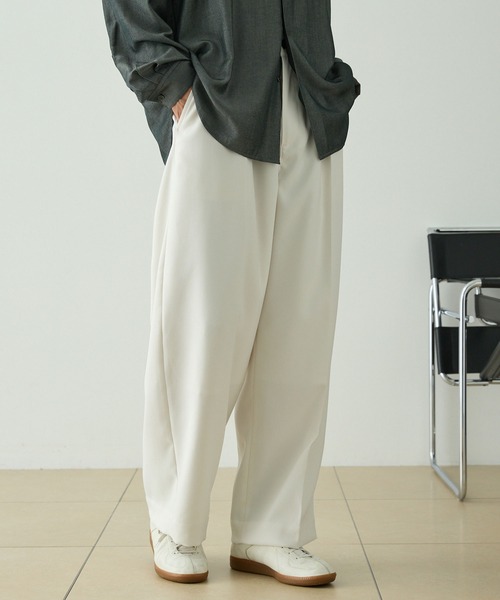 「EMMA CLOTHES」 スラックス M アイボリー メンズ_画像4