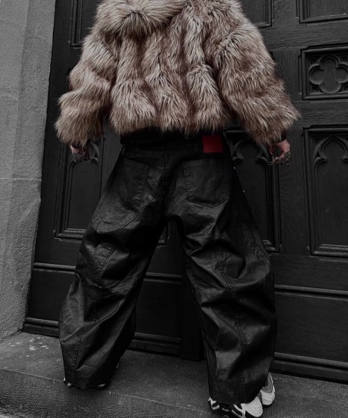 ジーンズ 「RICH」Mock Double Waist Wide Leg Pants / 「リッチ」モックダブルウエストワイドデニムパンツ