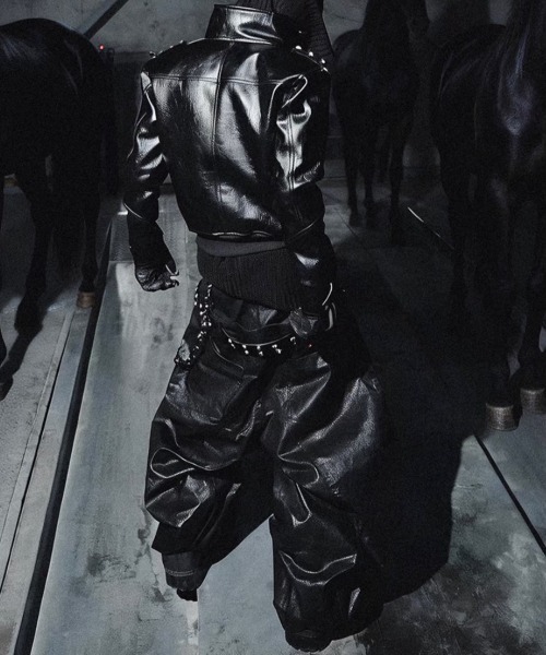 ジーンズ 「RICH」Mock Double Waist Wide Leg Pants / 「リッチ」モックダブルウエストワイドデニムパンツ