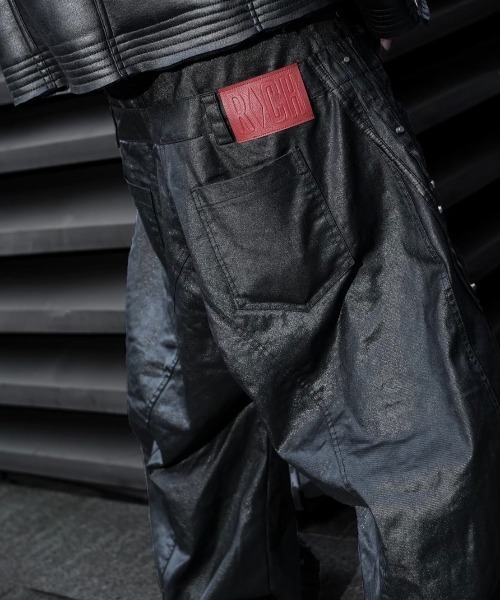 ジーンズ 「RICH」Mock Double Waist Wide Leg Pants / 「リッチ」モックダブルウエストワイドデニムパンツ