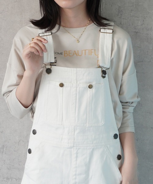 「SELECT LEVERY」 サロペットスカート LARGE ネイビー レディース_画像4