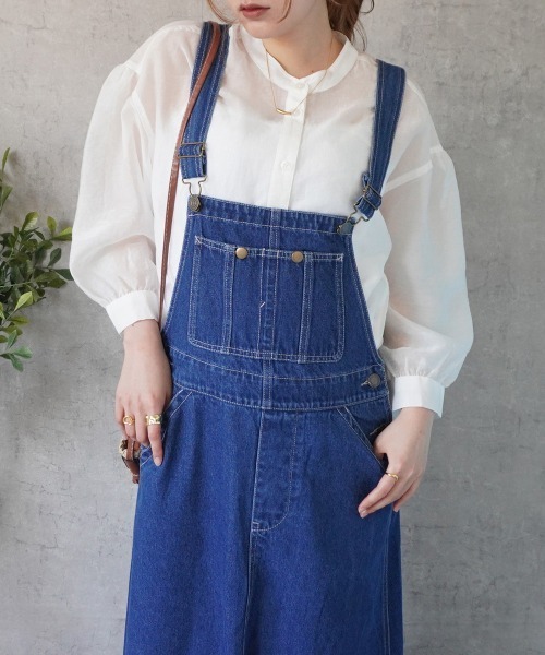「SELECT LEVERY」 サロペットスカート LARGE ネイビー レディース_画像5